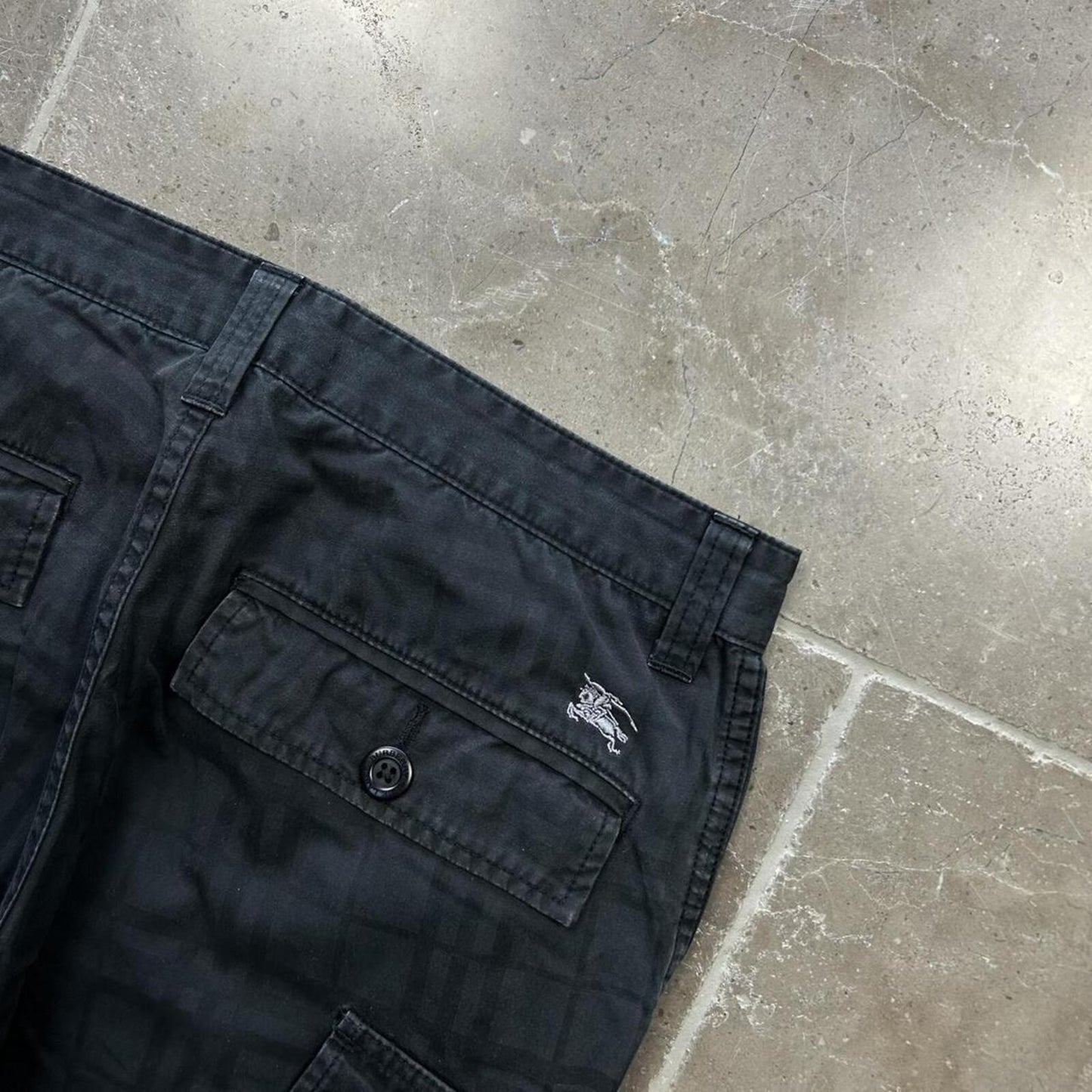 Vintage Burberry Blue Label Shadow Utility Cargo Trousers W30 L30