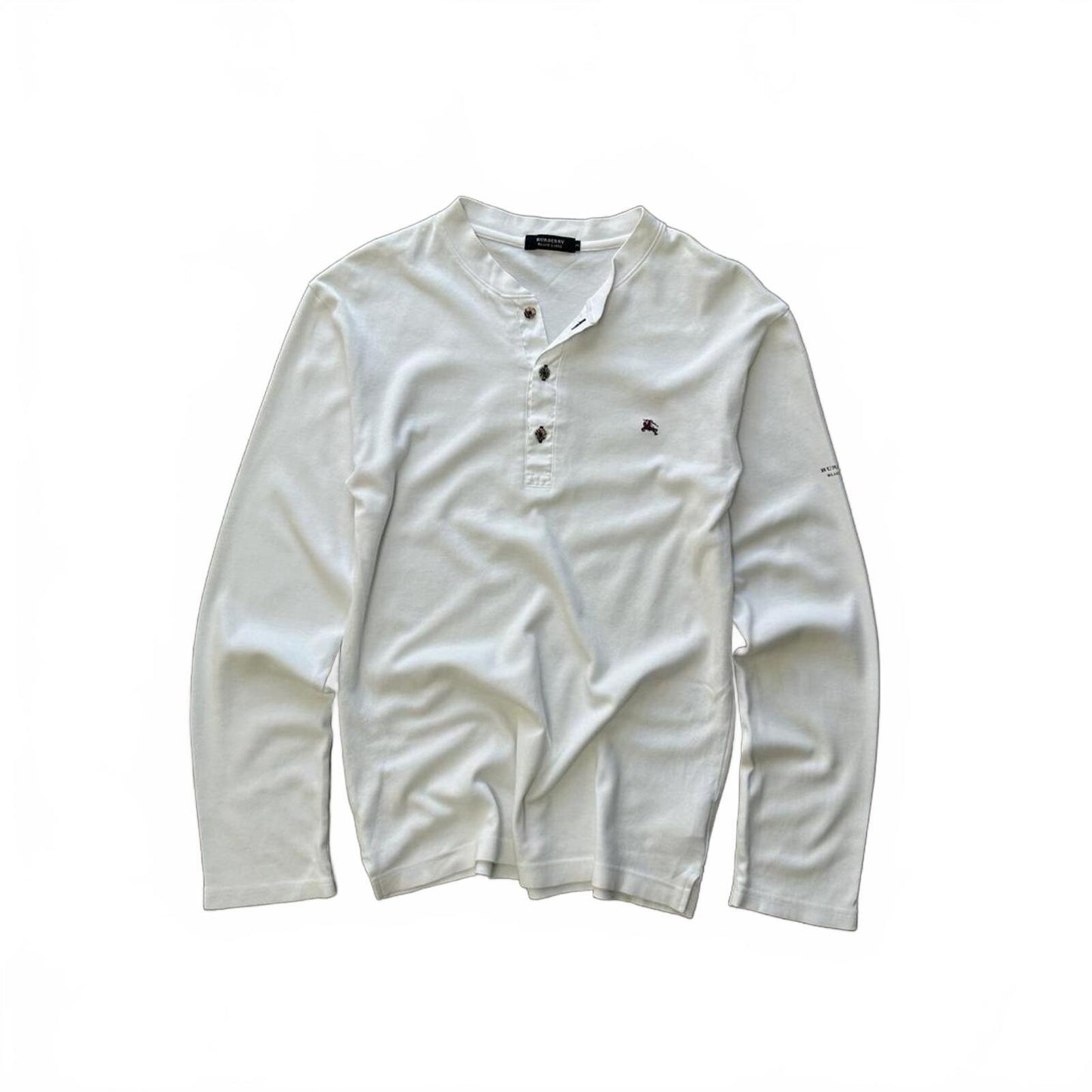 Burberry Black Label Long Sleeve Henley T Shirt S