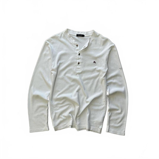 Burberry Black Label Long Sleeve Henley T Shirt S