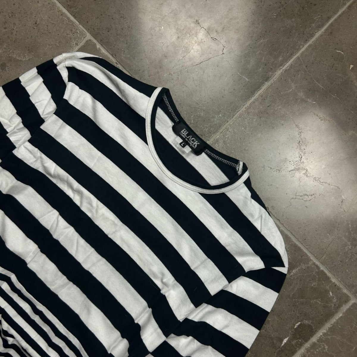 Comme des Garcons Black Striped Long Sleeve Shirt L