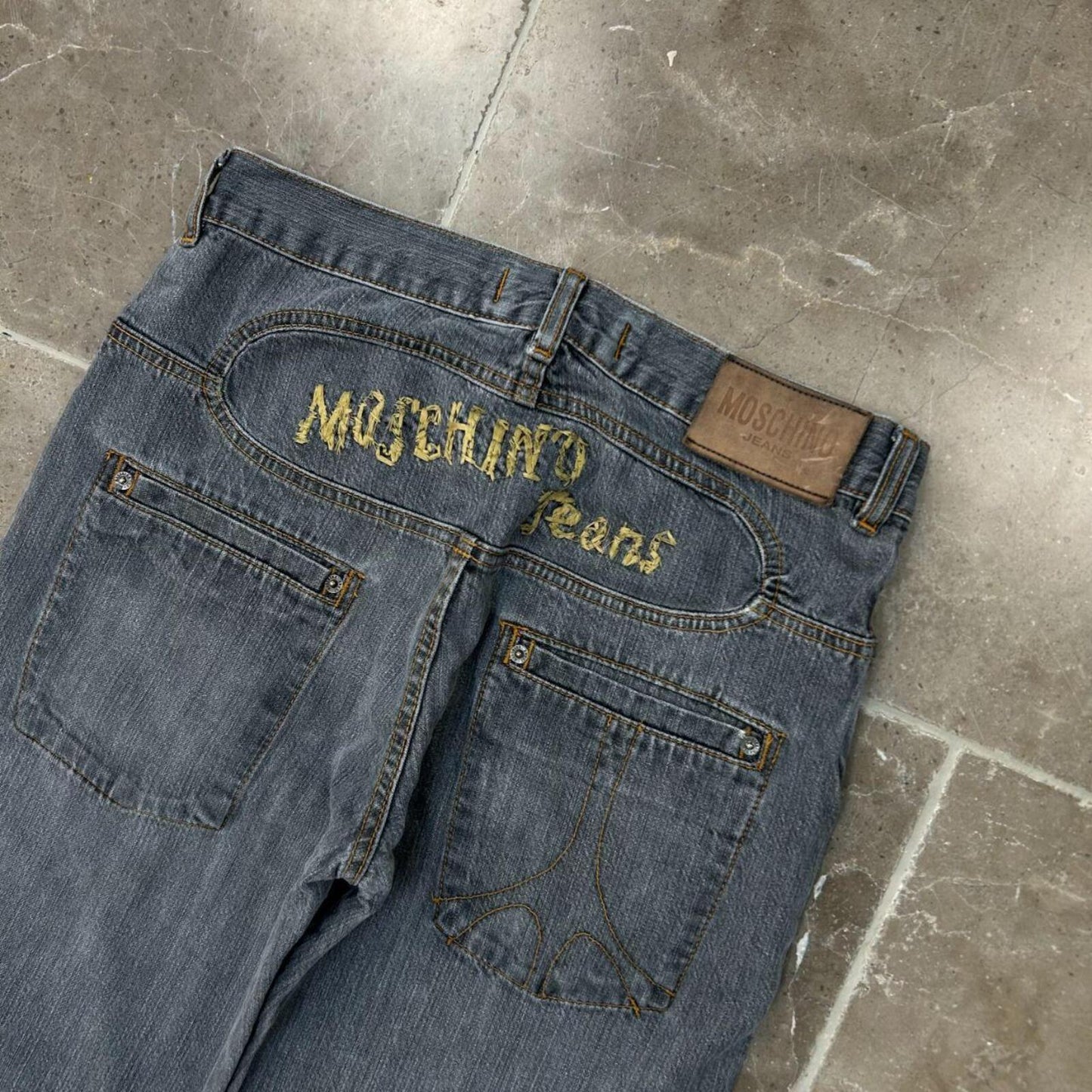 Vintage Bootleg Moschino Jeans Relaxed Straight Fit Jeans W30 L32
