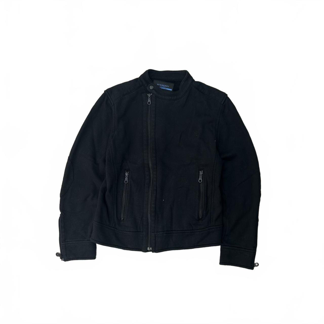 Burberry Blue Label Biker Asymmetrical Zip Jacket Black M