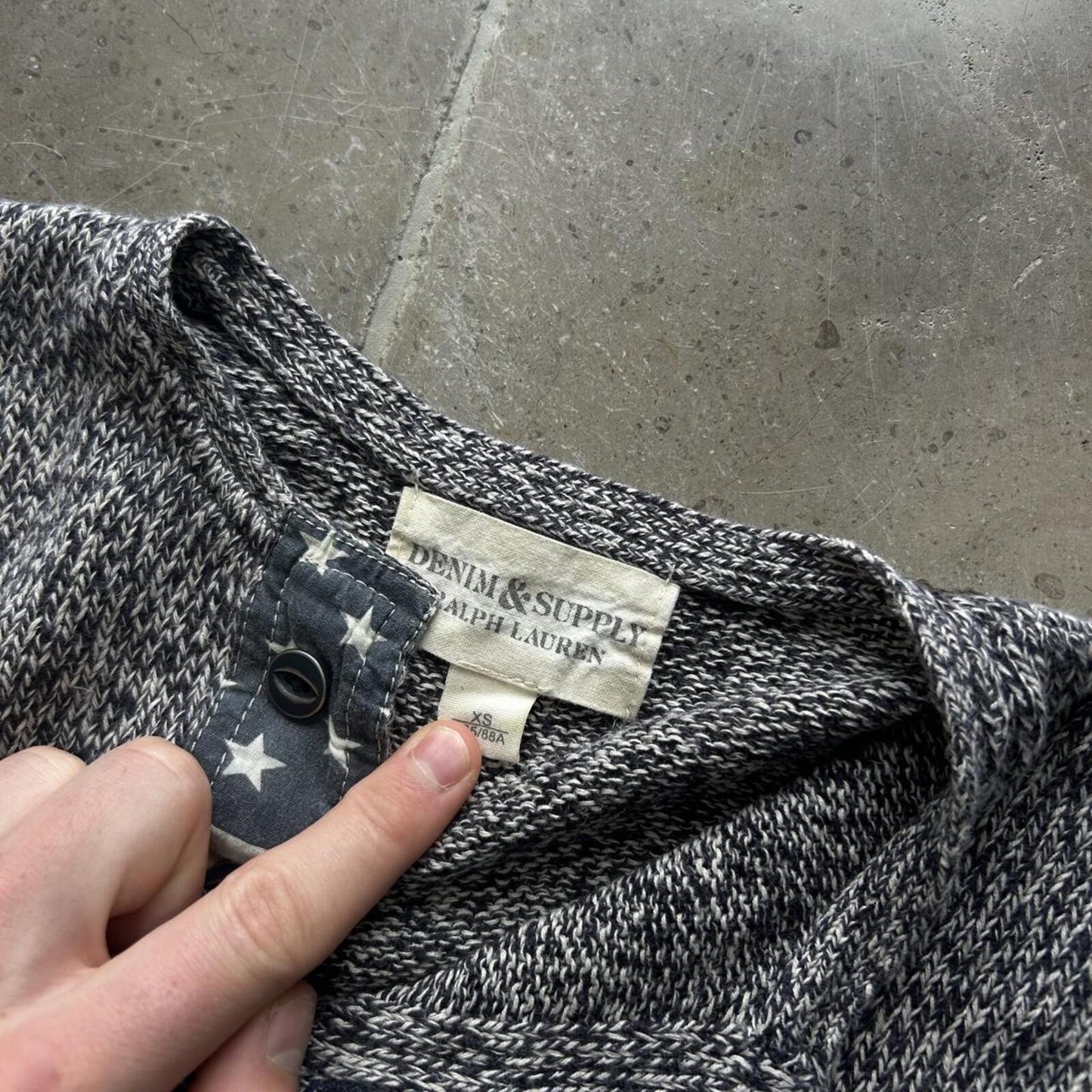 Ralph Lauren Denim and Supply USA Henley Knit Jumper XS