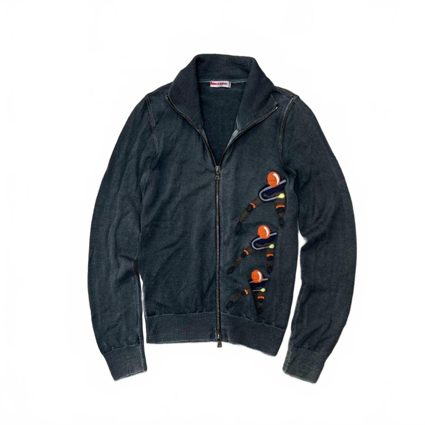 Womens Prada Knitted Zip Up Jumper Cardigan S