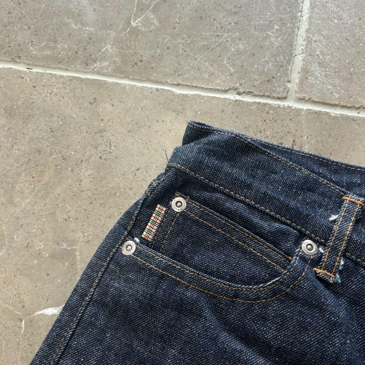Vintage Burberry Blue Label Slim Straight Raw Denim Jeans W26 L35