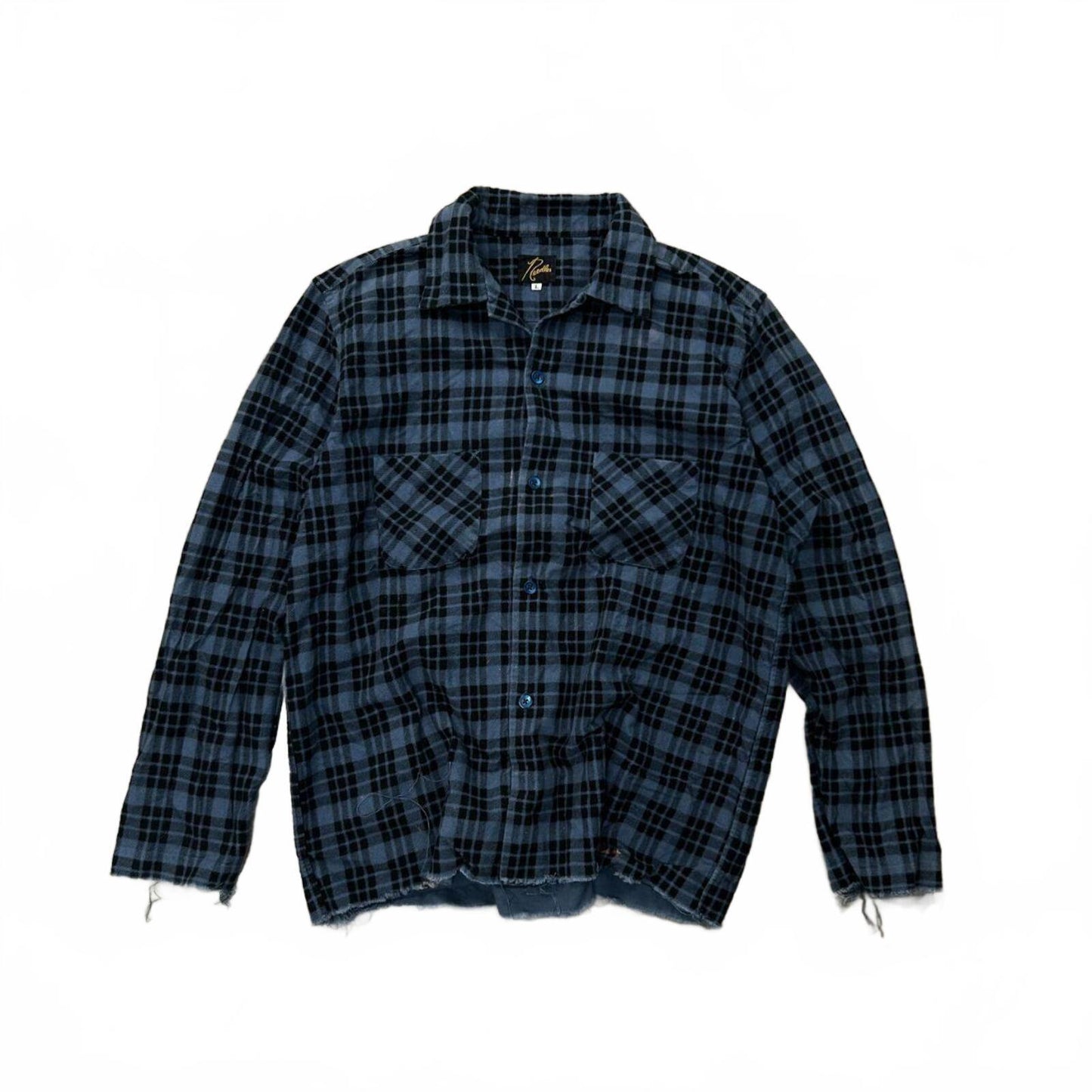 Men’s Needles Button Down Flannel Overshirt L