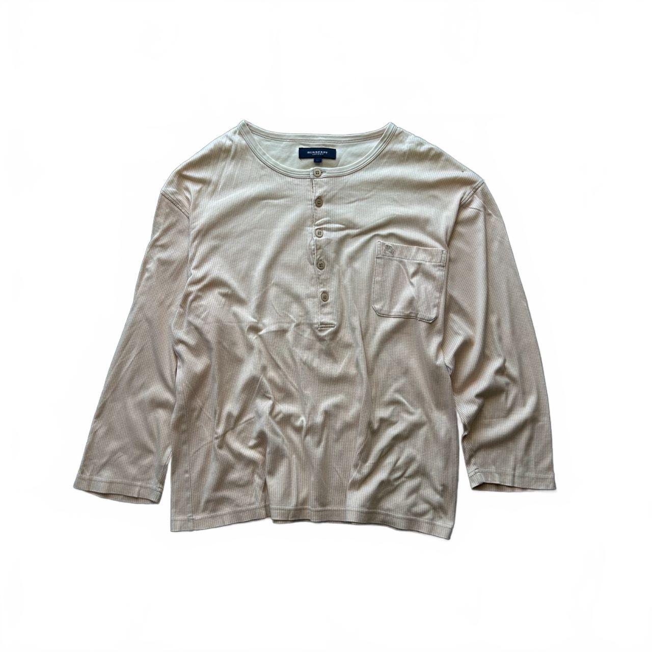 Burberry London Houndstooth Check Henley T Shirt M