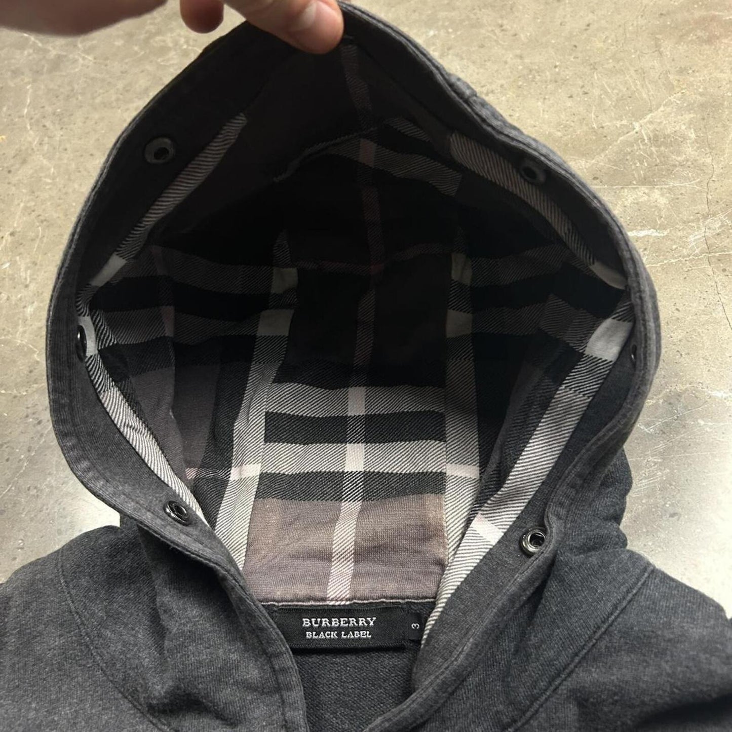 Burberry Black Label Nova Check Zip Up Hoodie M