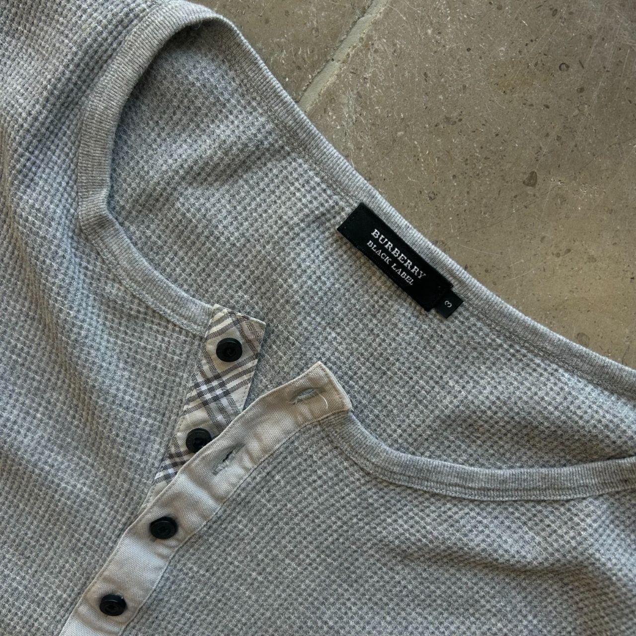 Burberry Black Label Waffle Henley Short Sleeve T Shirt M