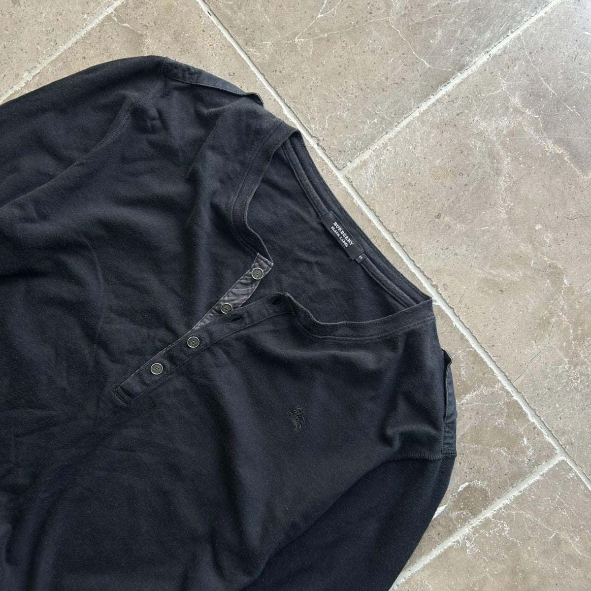 Burberry Black Label Nova Check Henley T Shirt M