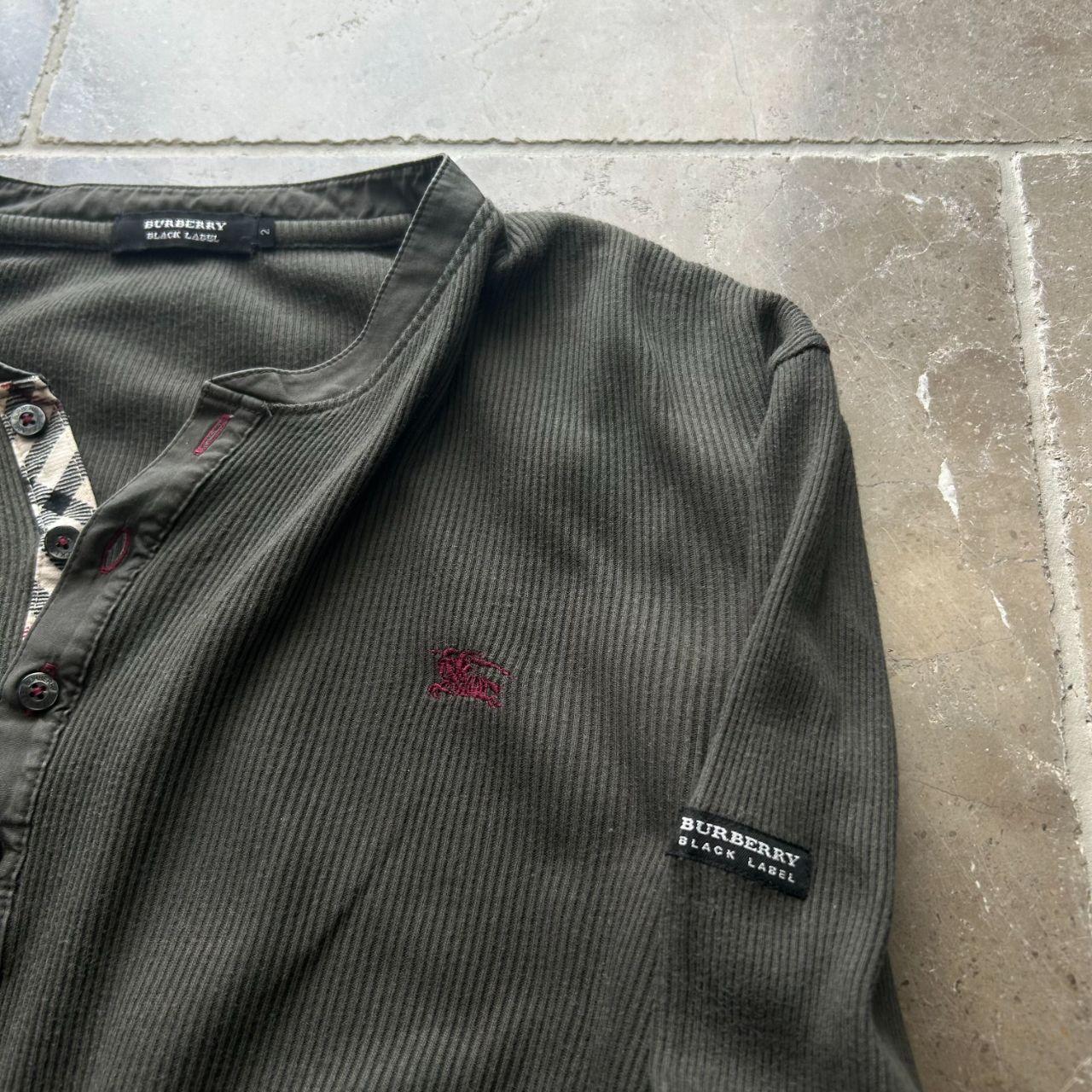 Burberry Black Label Nova Check Ribbed Henley T Shirt S