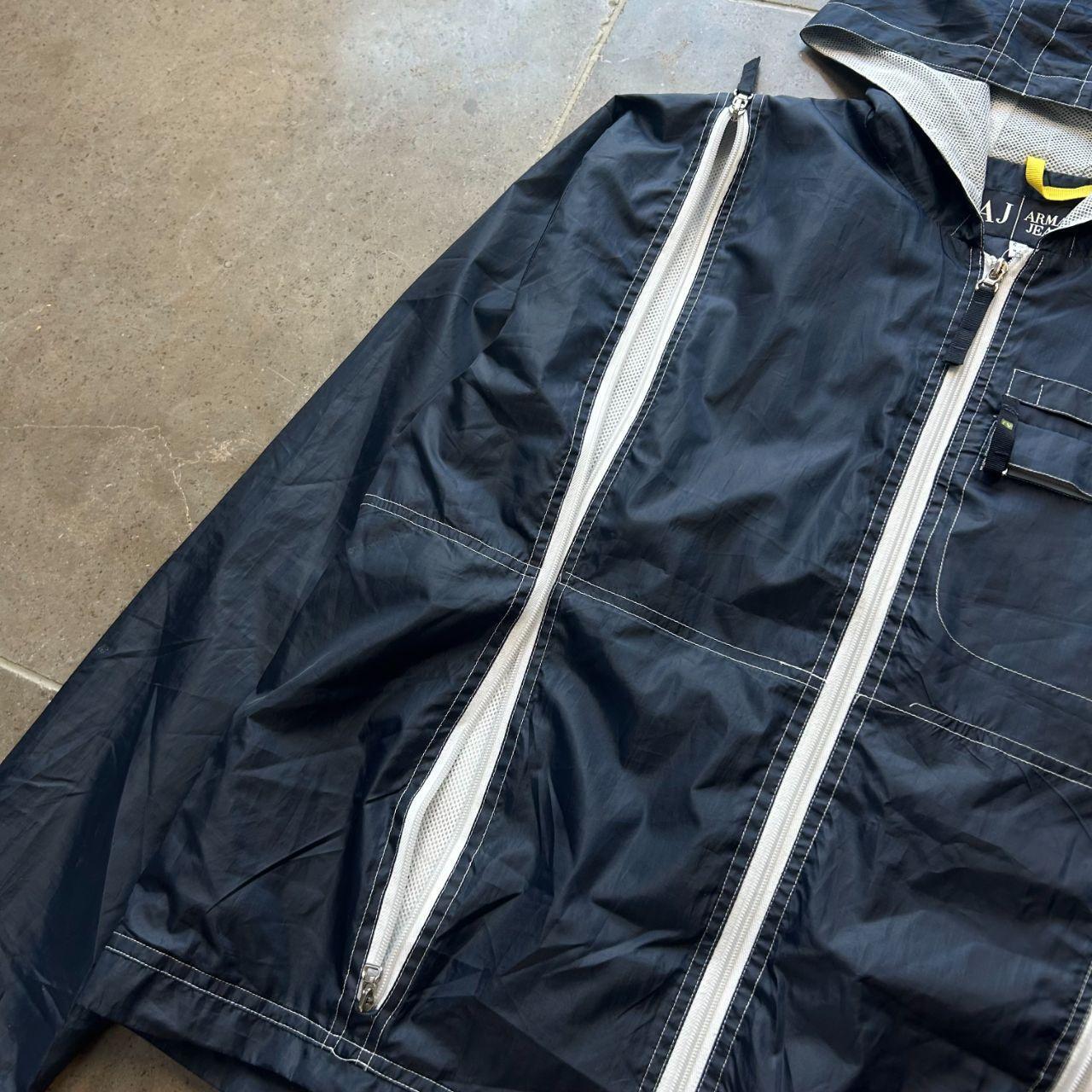 Vintage Armani Jeans Logo Lightweight Windbreaker Jacket Size L