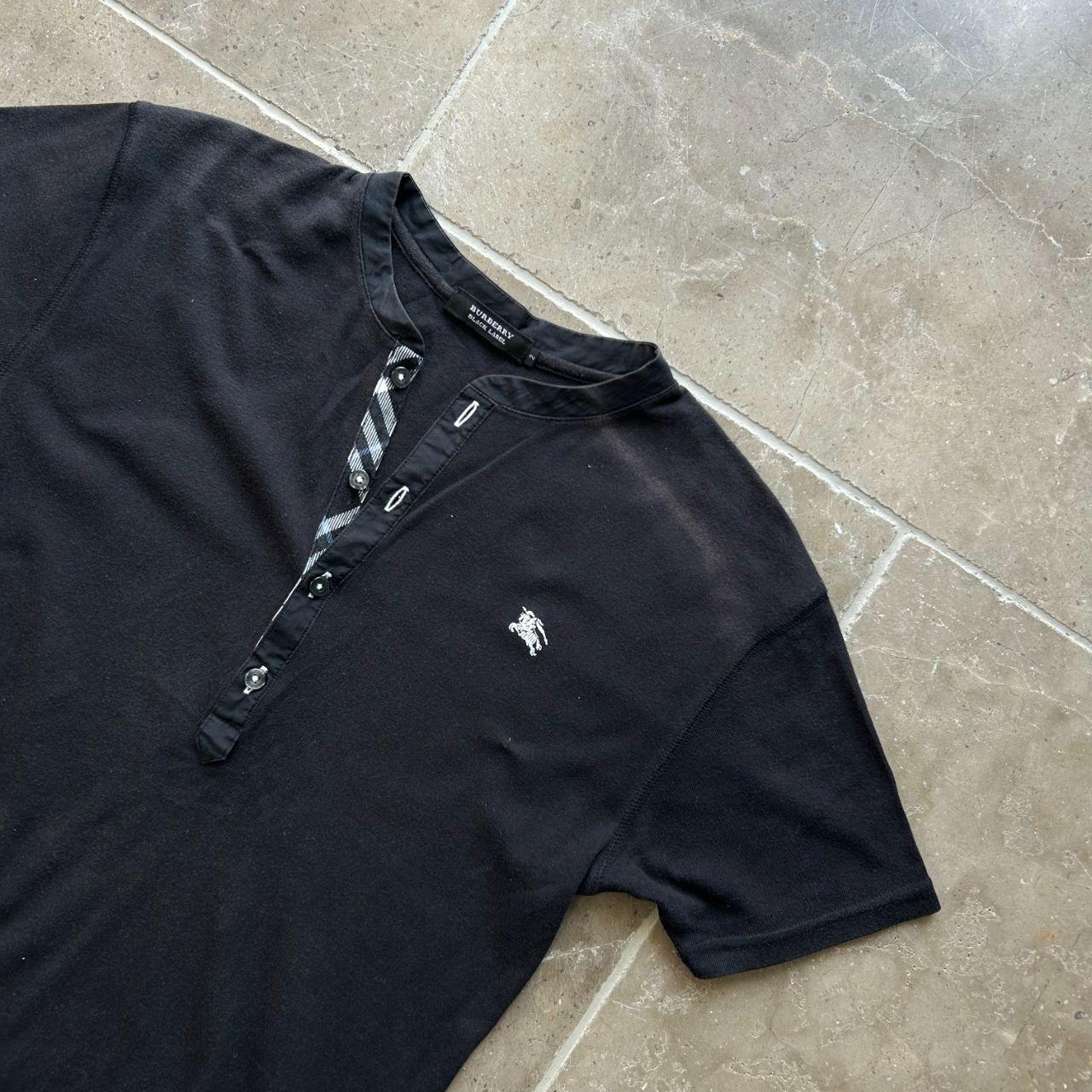 Burberry Black Label Nova Check Henley T Shirt S