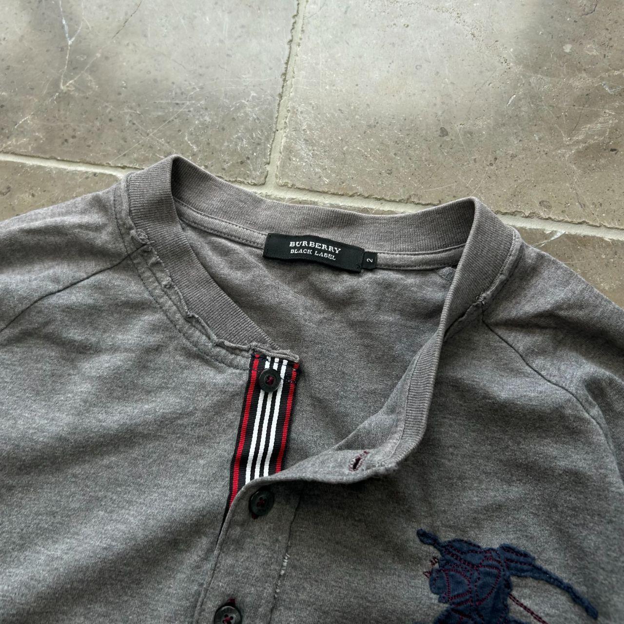 Burberry Black Label Big Logo Henley T Shirt S