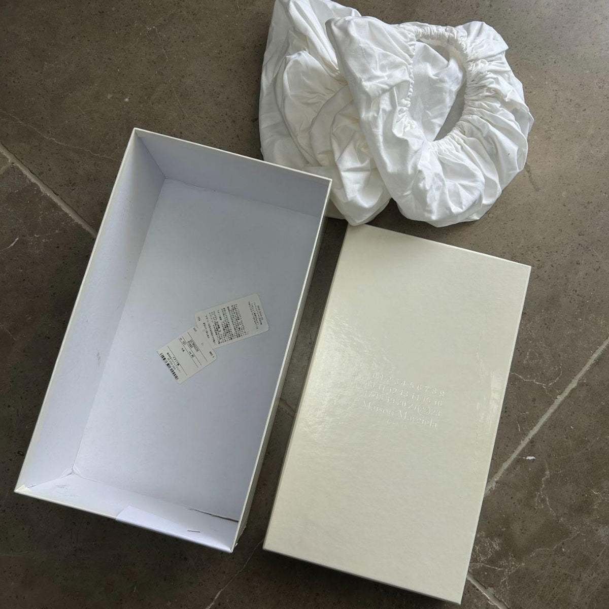 Maison Margiela Gats Low Top Trainers White Grey UK 6.5