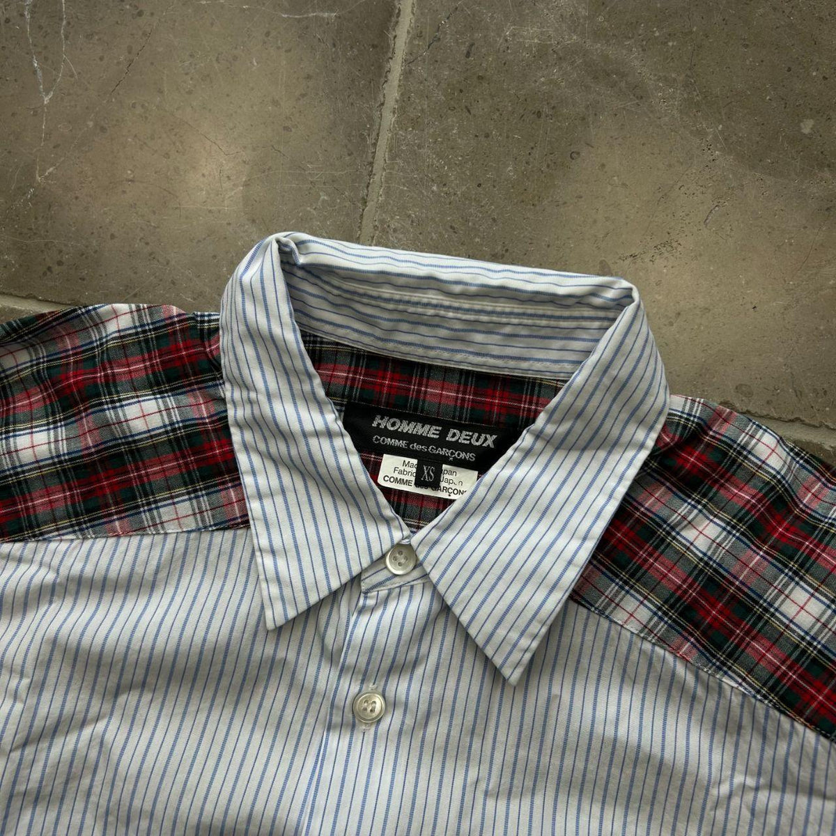Comme des Garcons Homme Deux Striped Long Sleeve Shirt XS