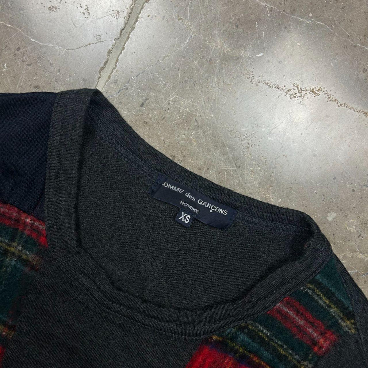 Vintage Comme Des Garcons Homme Patchwork Knit Jumper XS