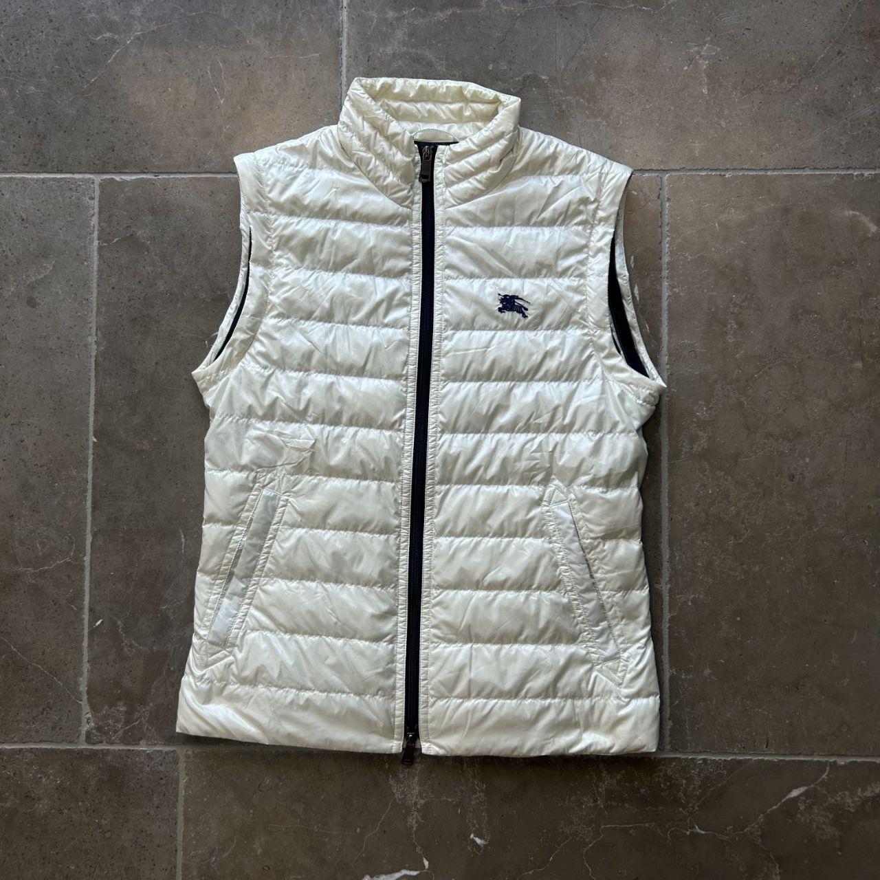 Vintage Burberry Black Label Puffer Jacket White S