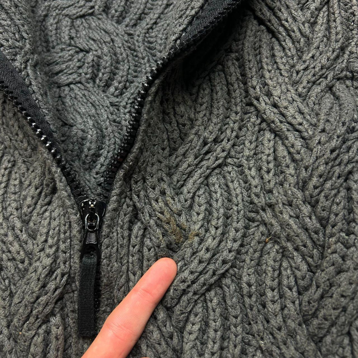 Stone Island Heavyweight Cable President Knit Hooded Jumper S