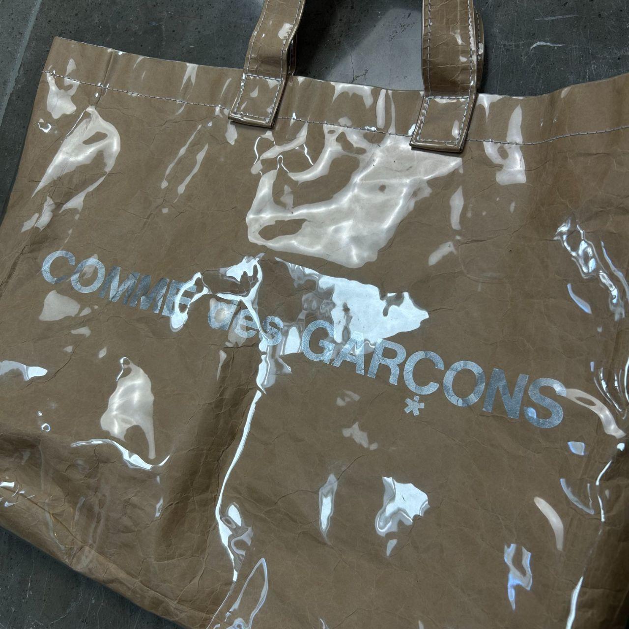Comme des Garcons PVC Tote Handbag Beige