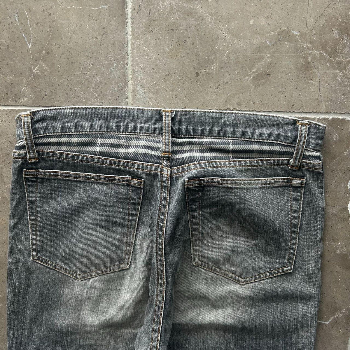 Vintage Burberry Blue Label Shadow Check Jeans W31 L32