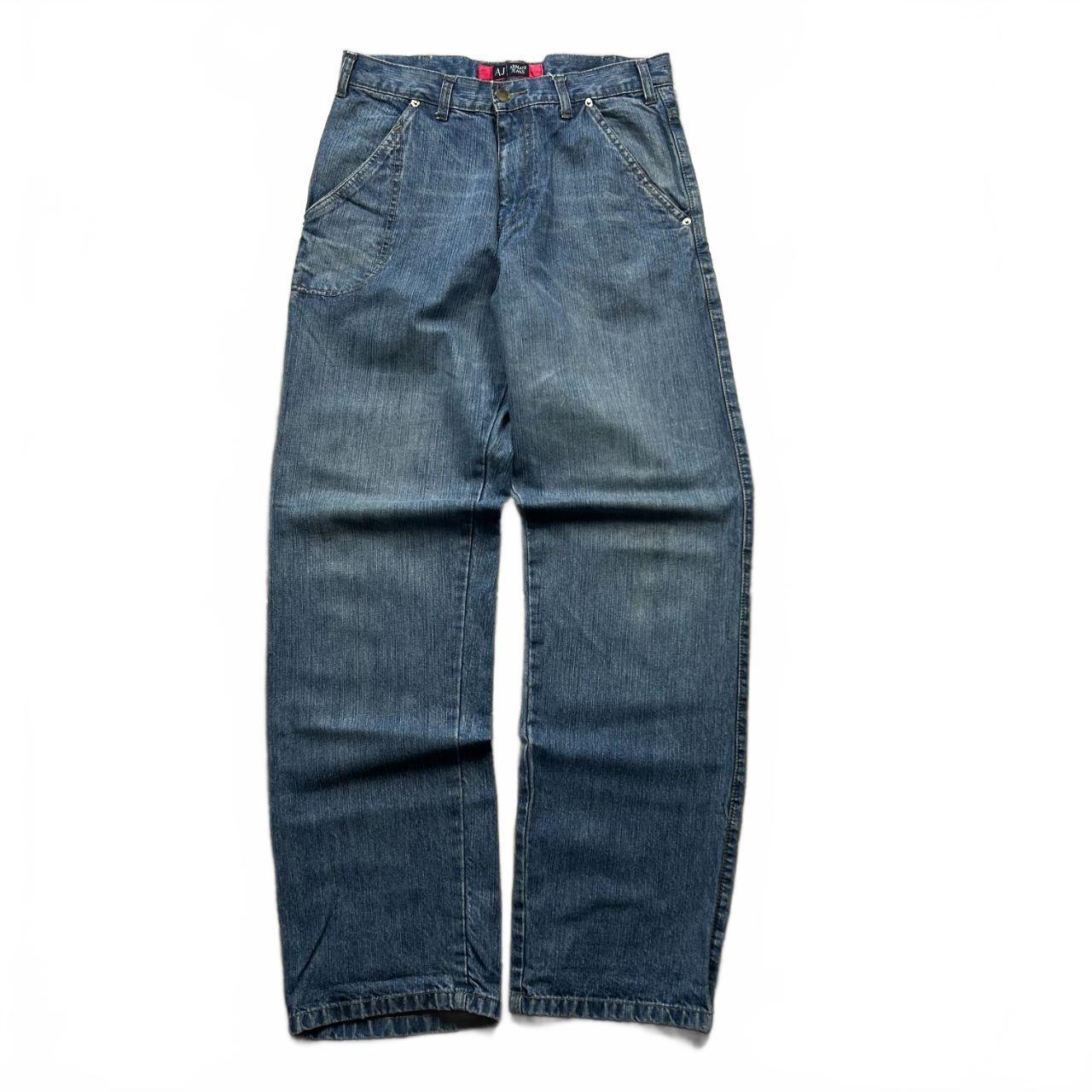 Vintage Armani Jeans Relaxed Straight Buckle Back Jeans W30 L33