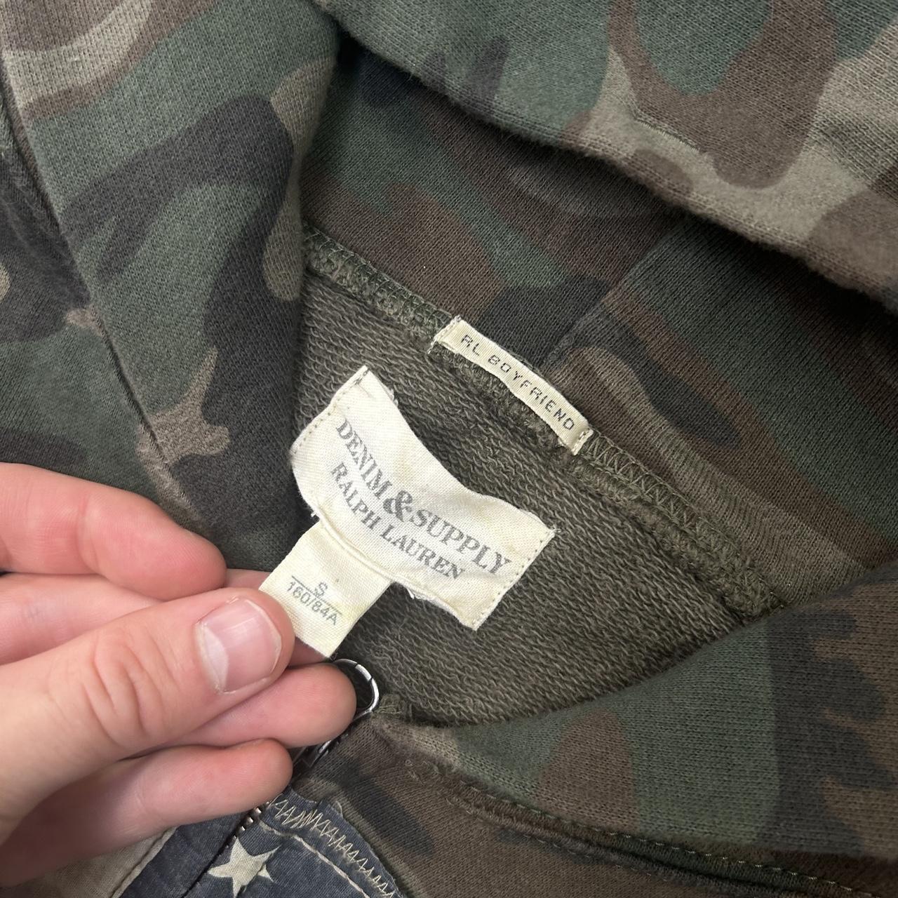 Ralph Lauren Denim and Supply USA Camo Zip Up Hoodie S