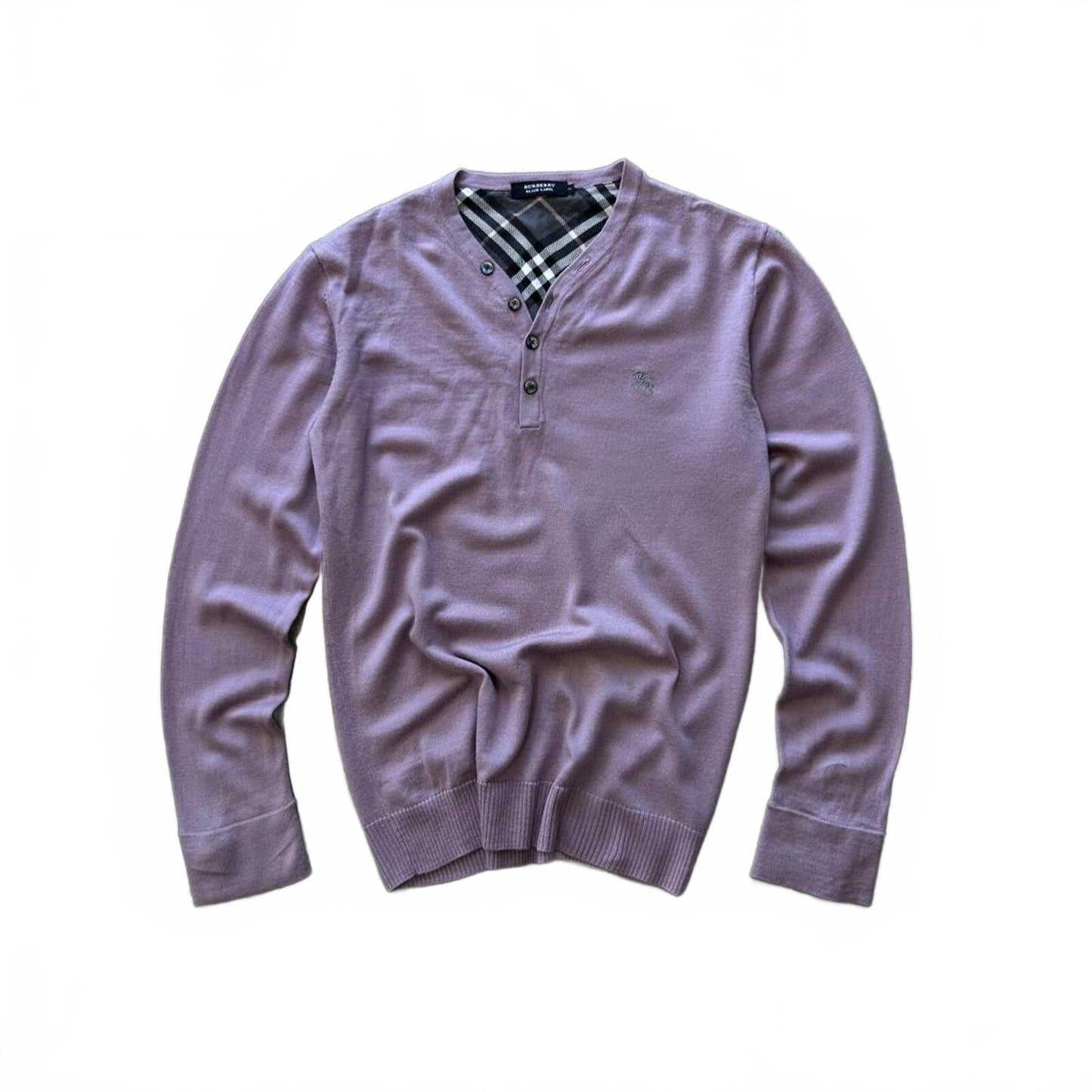 Burberry Black Label Henley Knit Jumper S