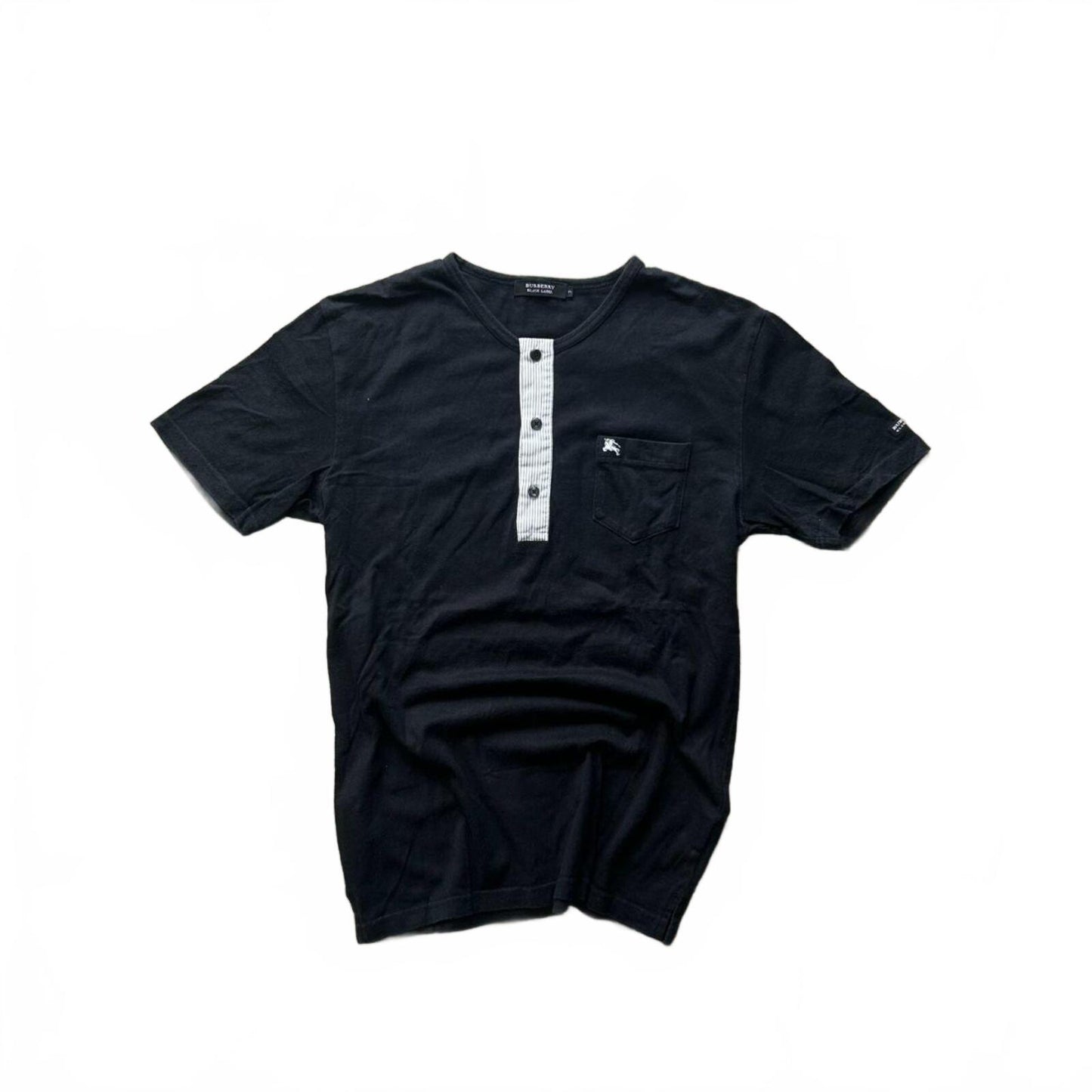 Burberry Black Label Short Sleeve Henley T Shirt S