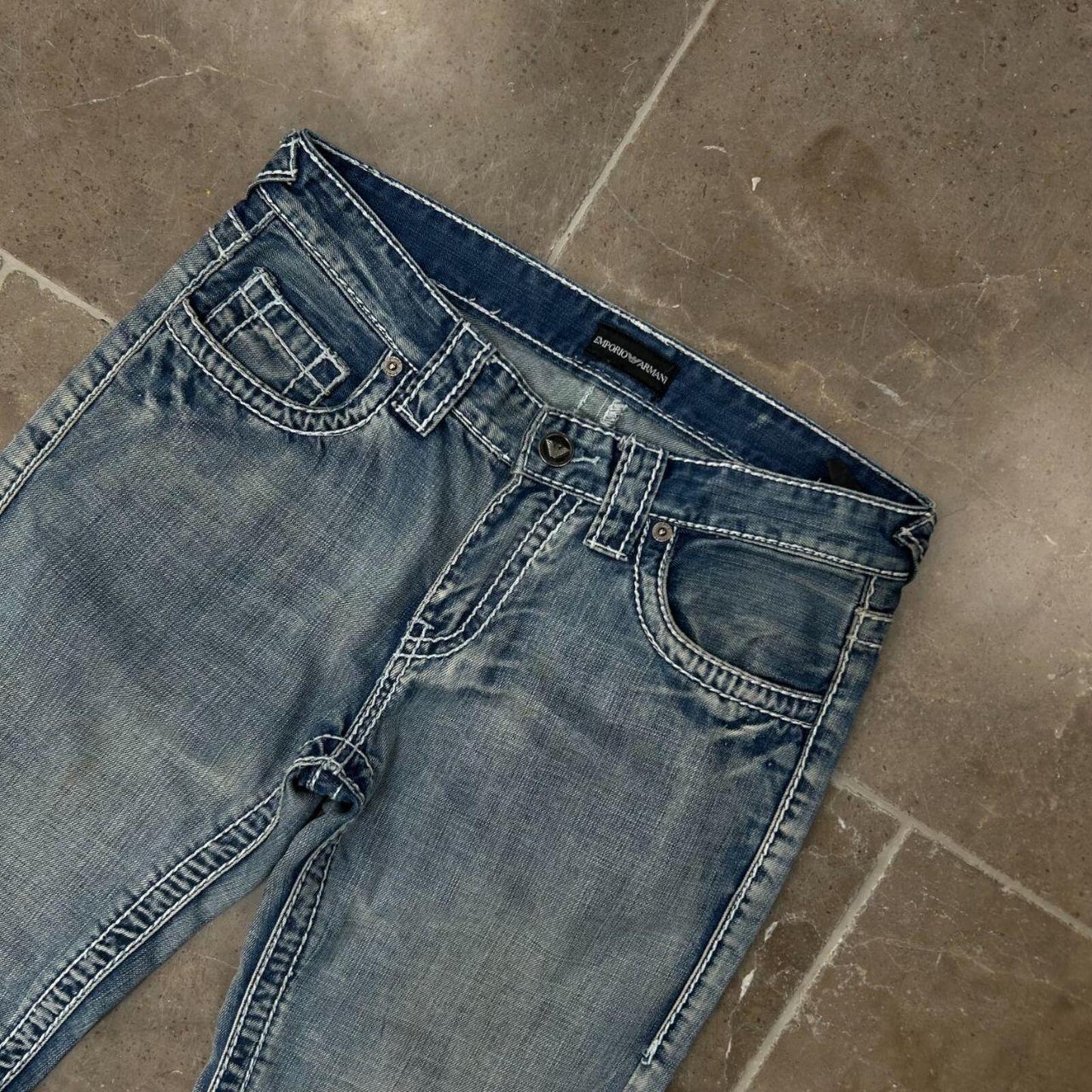 Vintage Emporio Armani Jeans Straight Relaxed Straight Jeans W32 L32