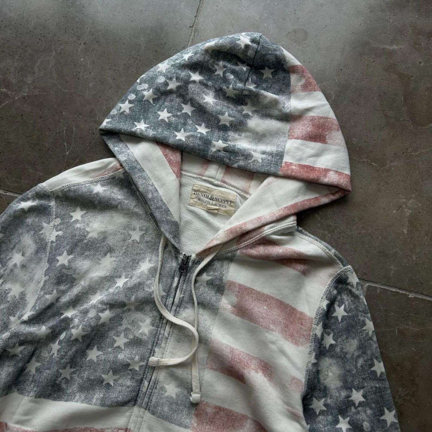 Ralph Lauren Denim and Supply USA Zip Up Hoodie M