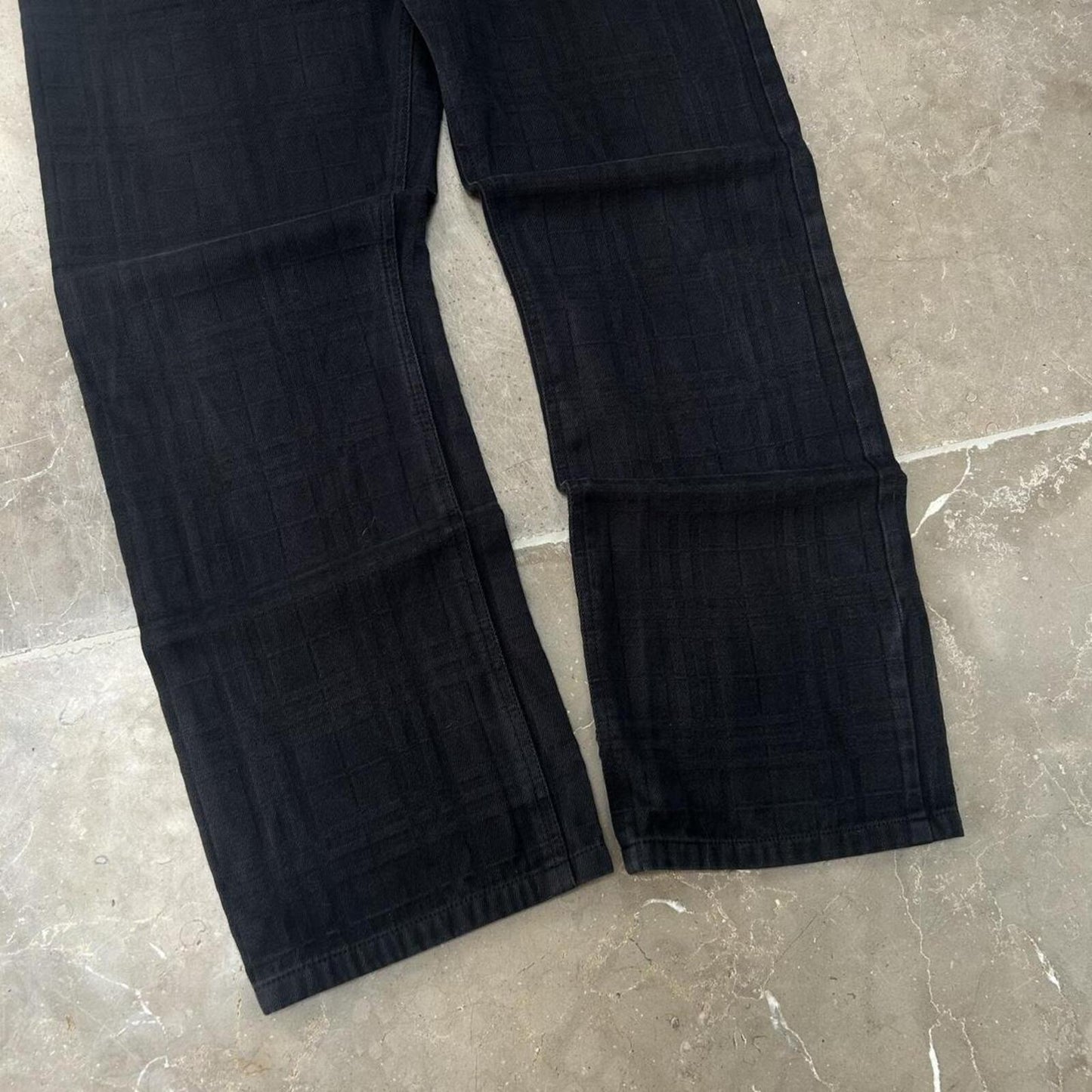 Vintage Burberry Black Label Shadow Check Jeans W32 L28