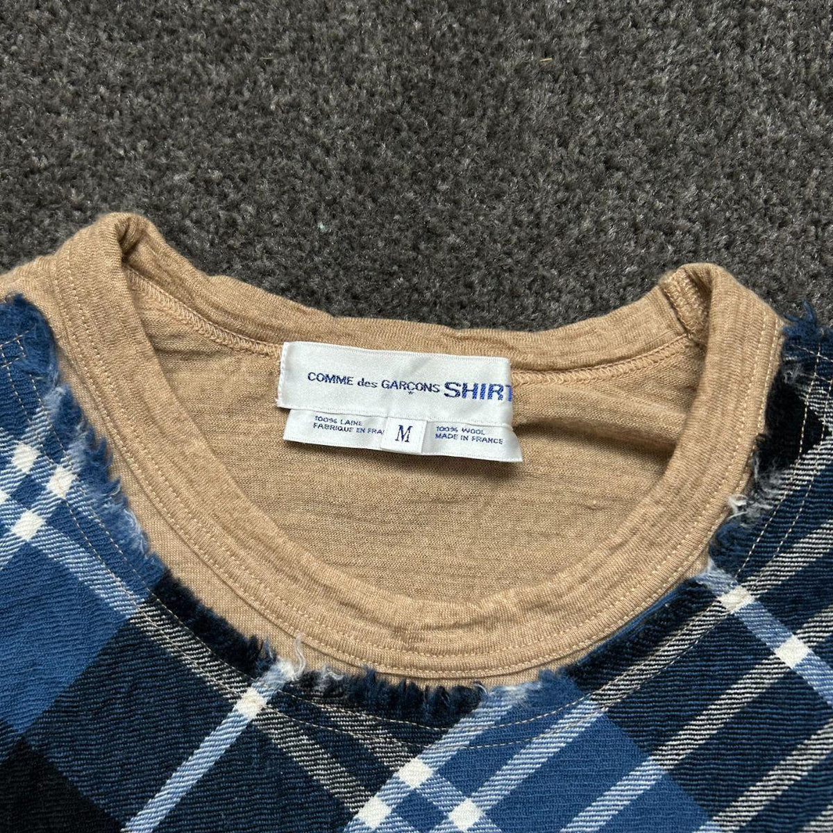 Vintage Comme Des Garcons SHIRT Tartan Knit Jumper M
