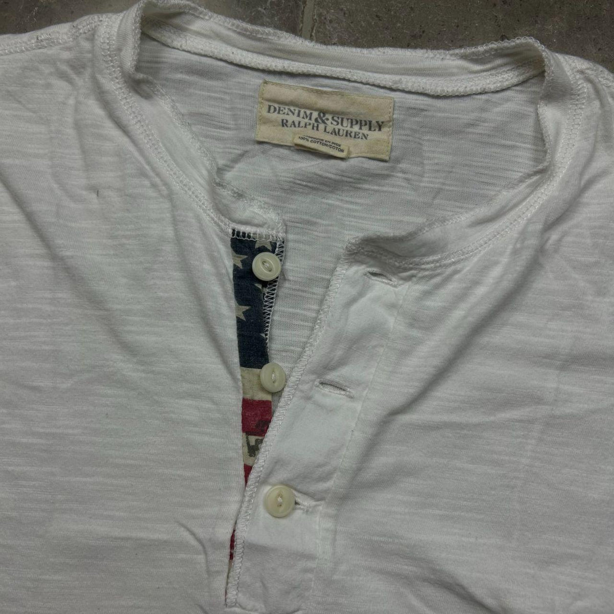 Ralph Lauren Denim and Supply USA Henley T Shirt S