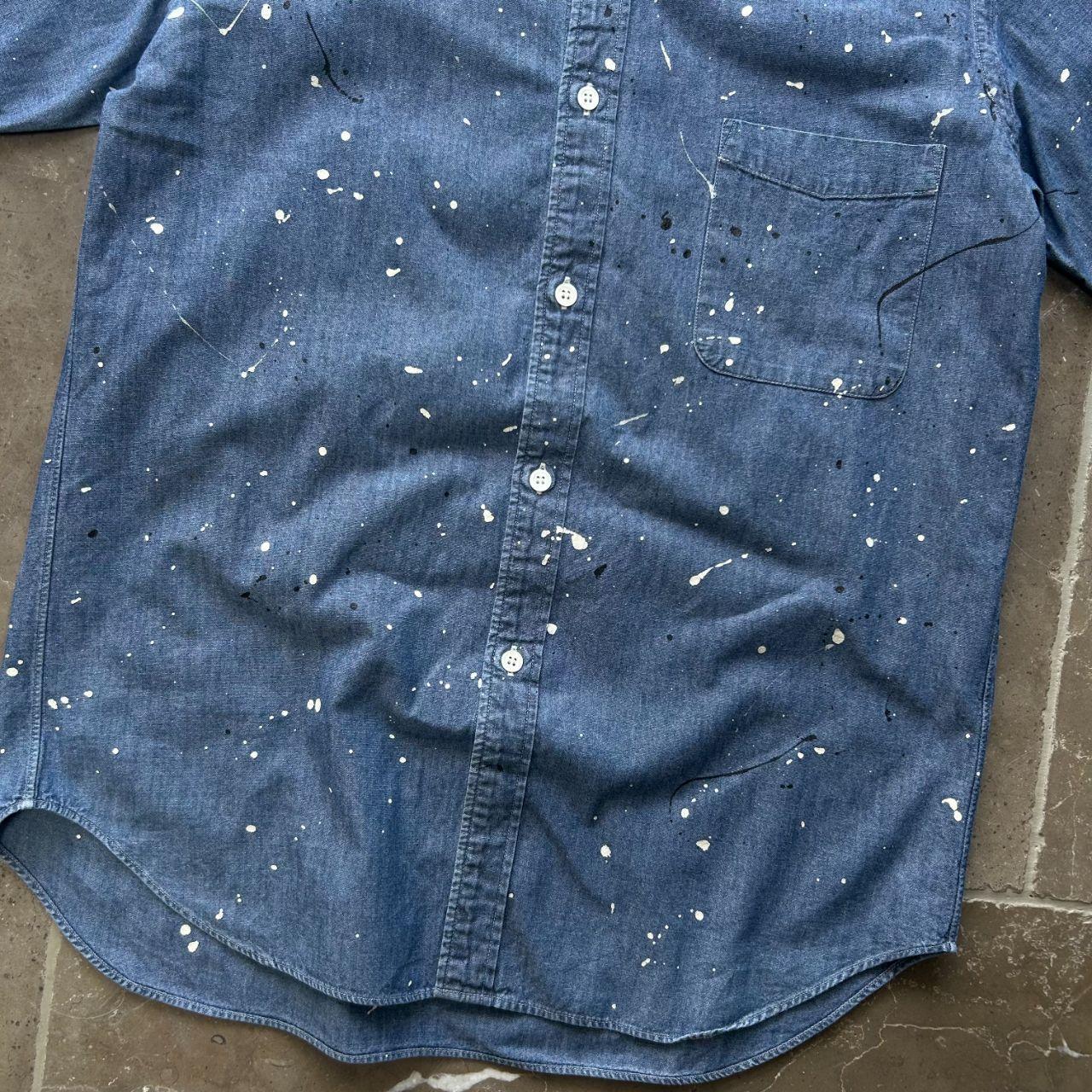 Comme des Garcons Homme Button Up Paint Splatter Pocket Shirt S