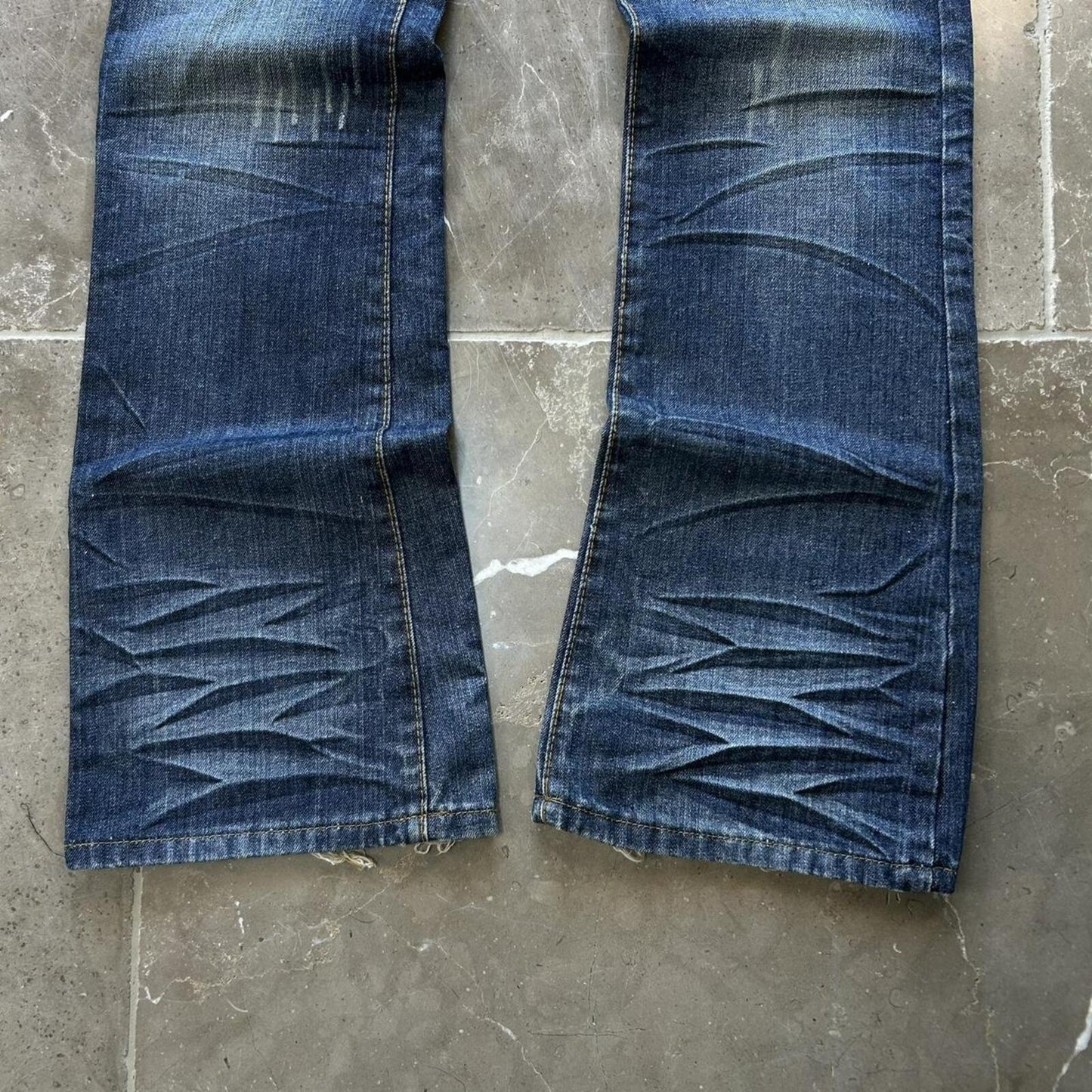 Vintage Japan Style Flared Faded Jeans W28 L31