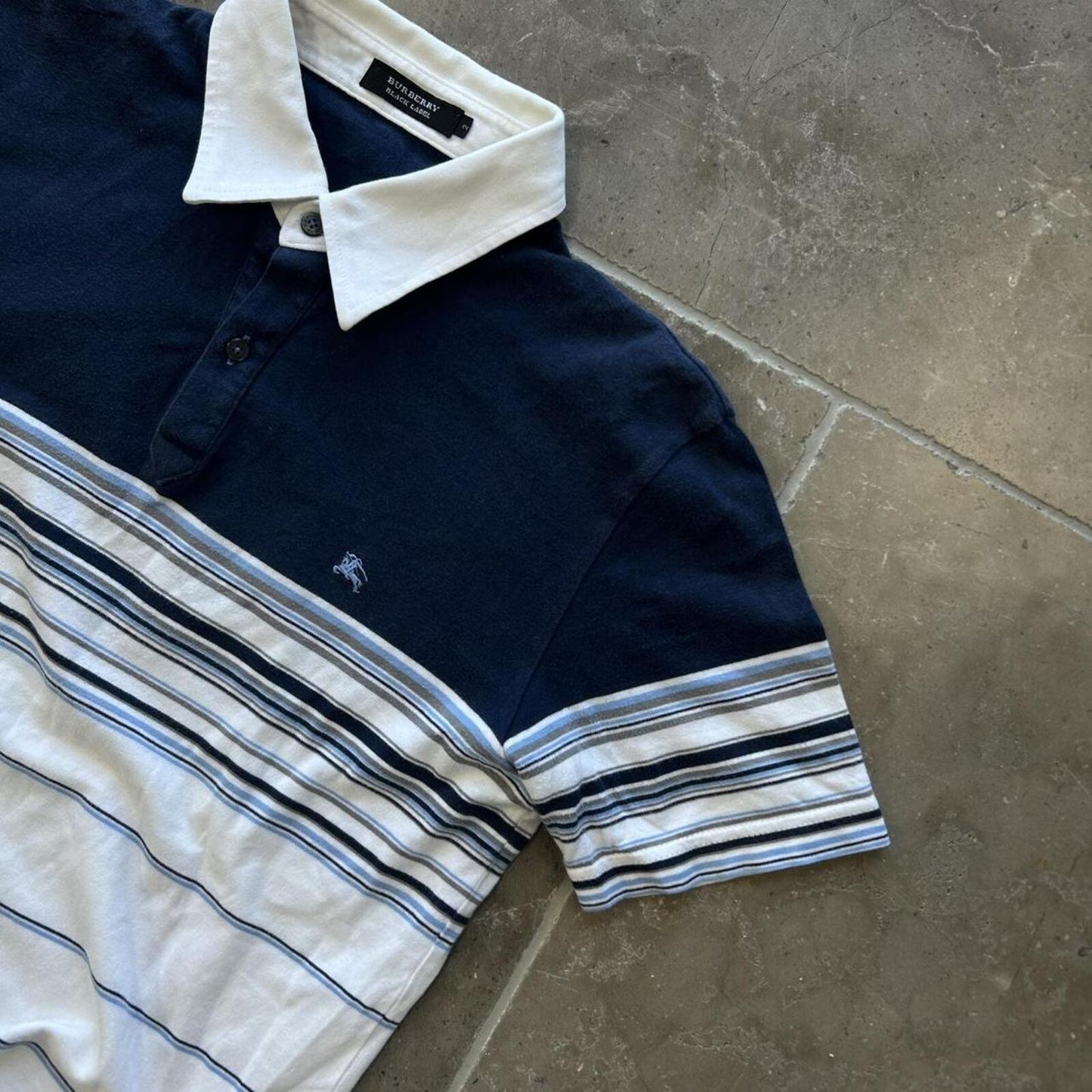 Burberry Black Label Striped Polo Shirt S