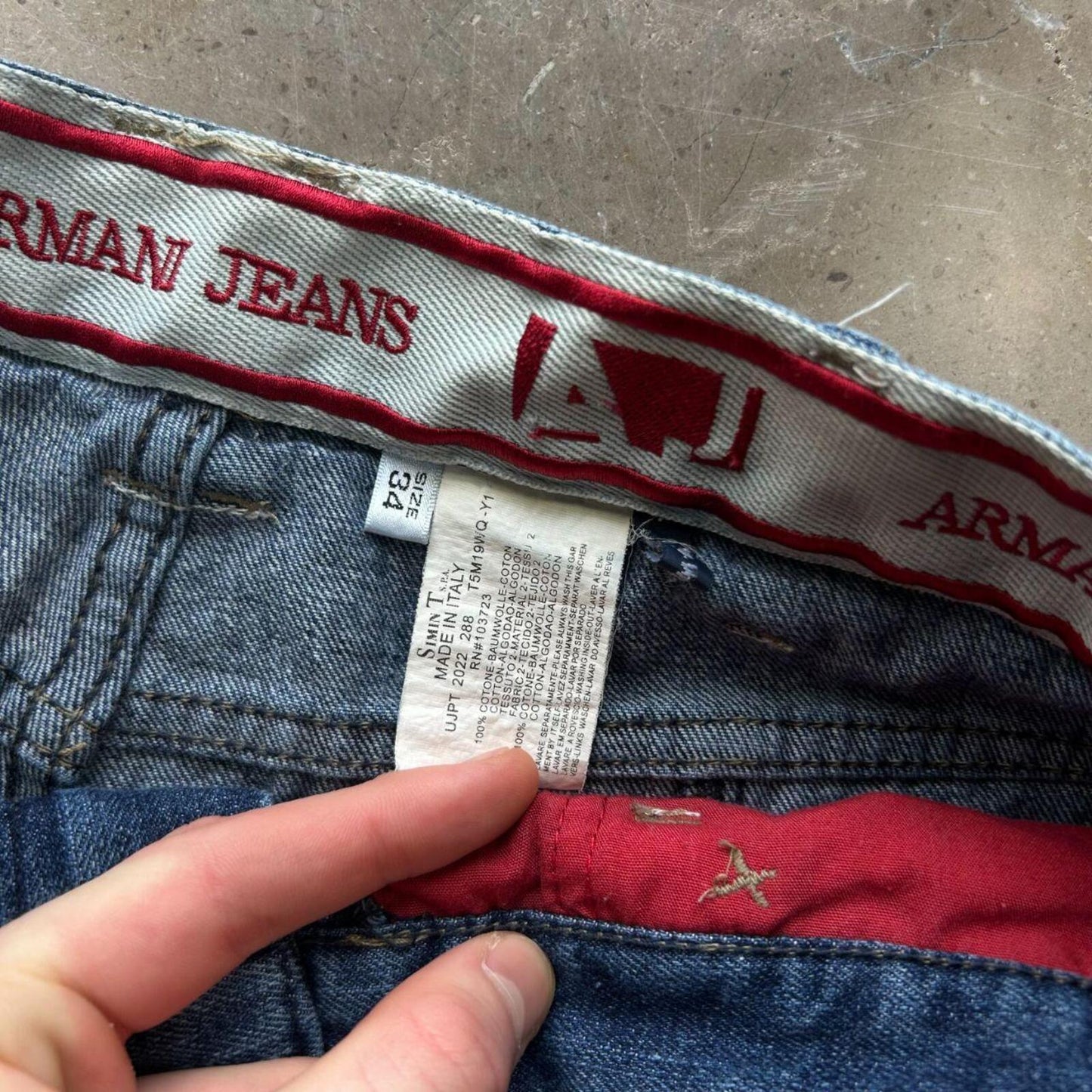 Vintage Armani Jeans Relaxed Bootcut / Flare Jeans W34 L34