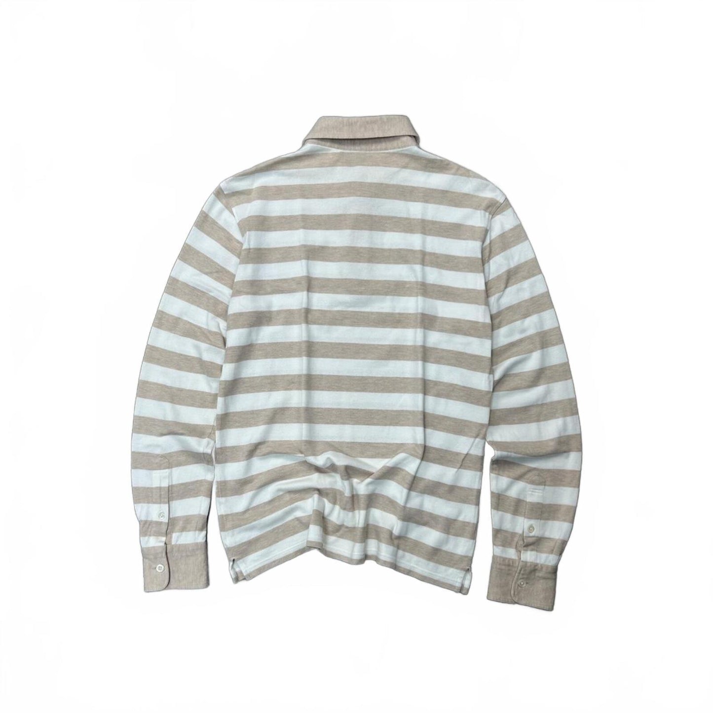 Burberry London Striped Long Sleeve Polo Shirt S