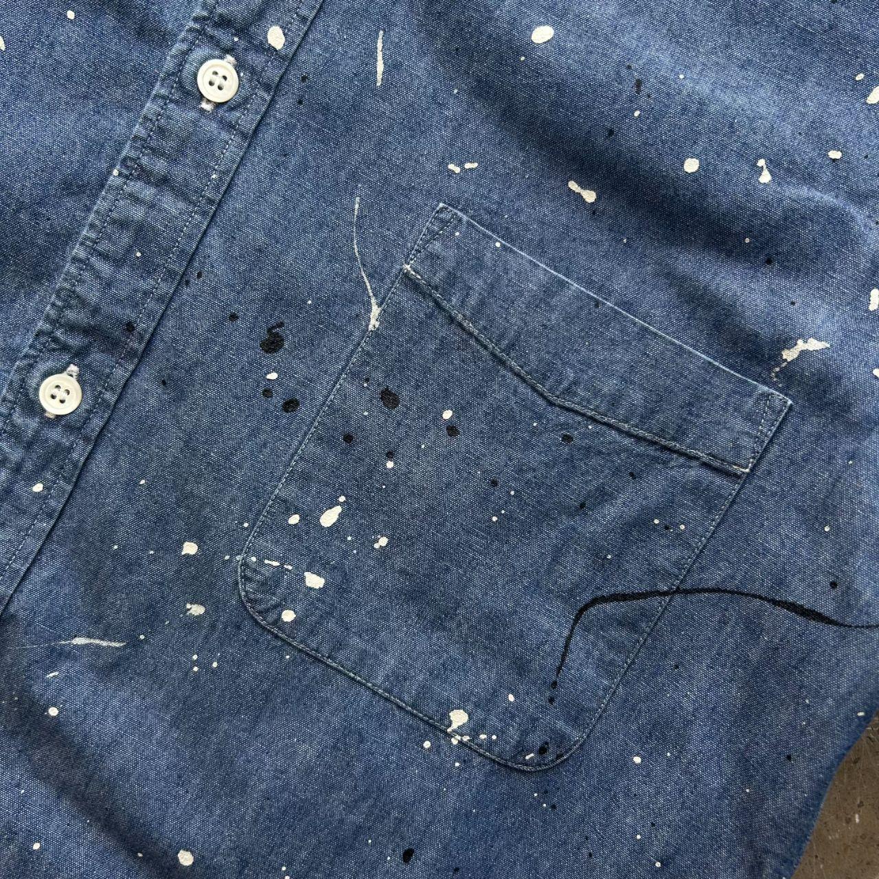 Comme des Garcons Homme Button Up Paint Splatter Pocket Shirt S