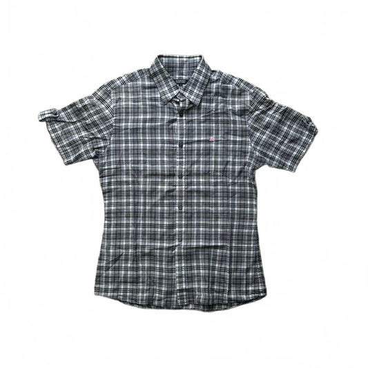 Burberry Black Label Plaid Check Button Up Shirt S