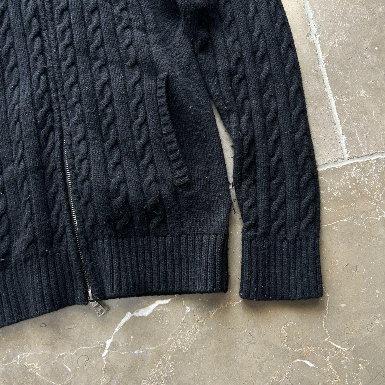 Burberry Black Label Cable Knit Zip Up Hoodie S