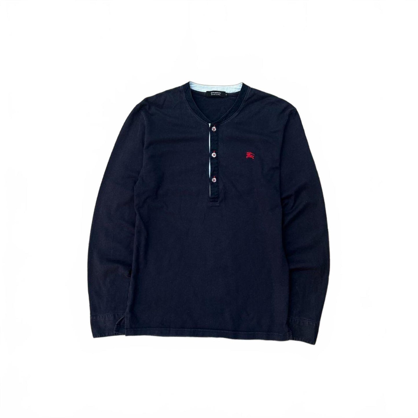 Burberry Black Label Nova Check Henley T Shirt S