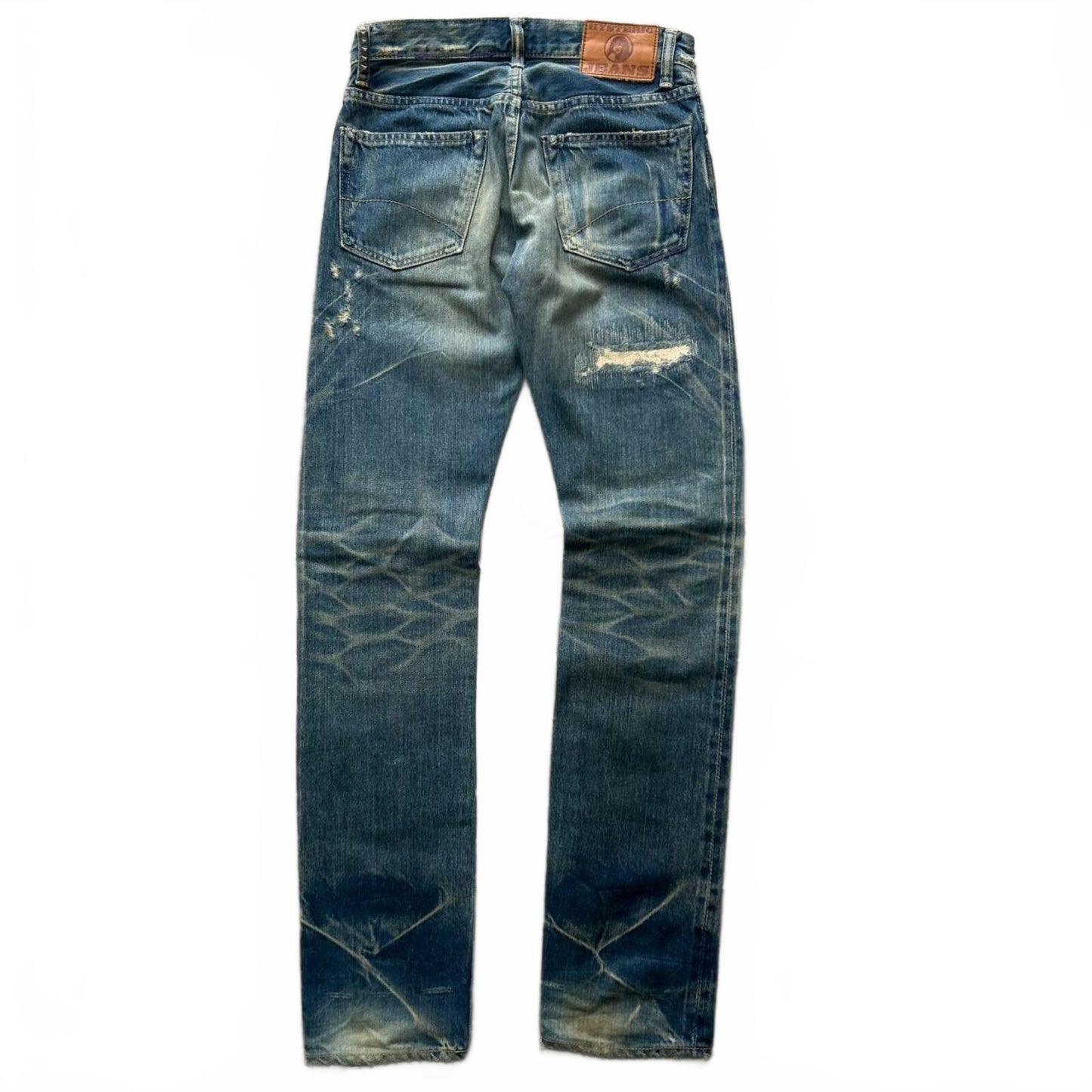 Hysteric Glamour Slim Studded Denim Ripped Jeans W26 L32