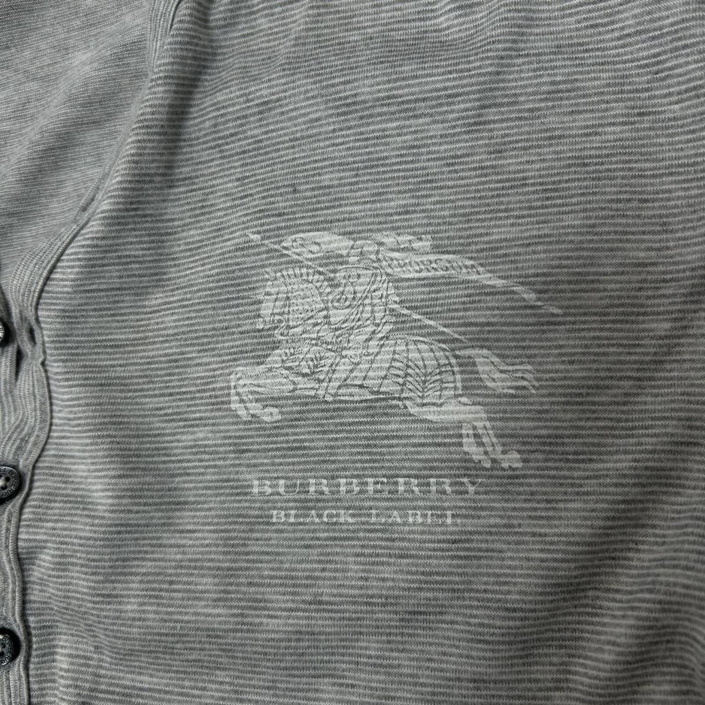 Burberry Black Label Striped Henley T Shirt M