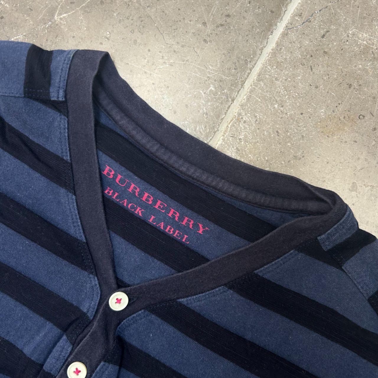 Burberry Black Label Striped Henley T-Shirt M