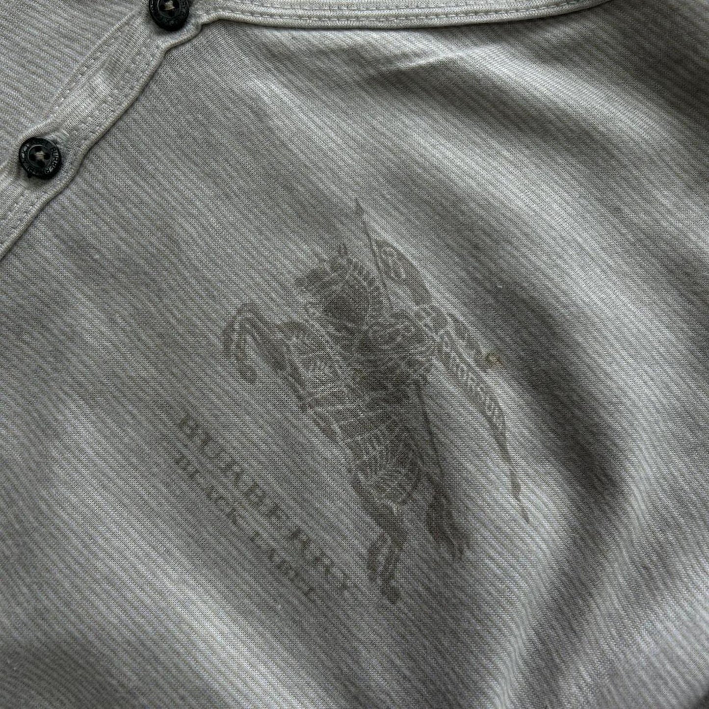 Burberry Black Label Striped Henley T Shirt S