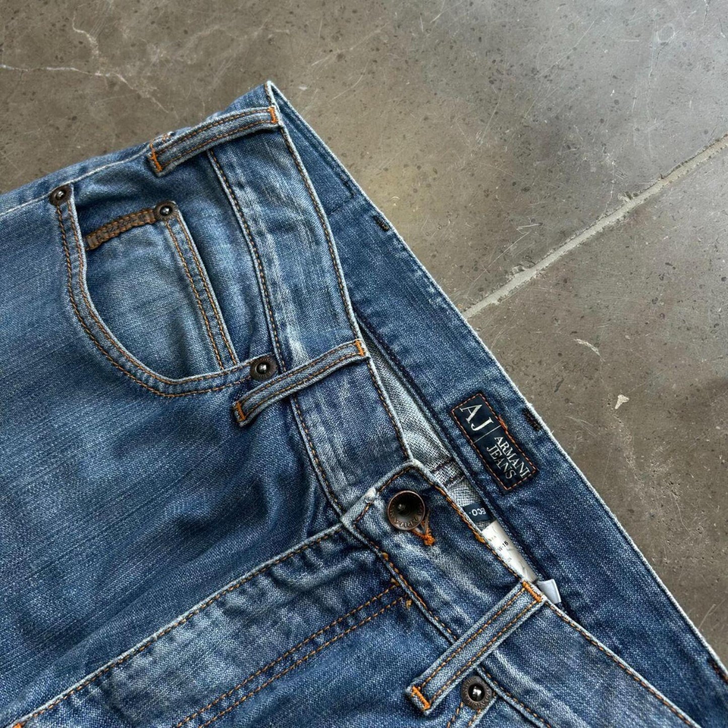 Vintage Armani Jeans Relaxed Straight Logo Jeans W34 L30