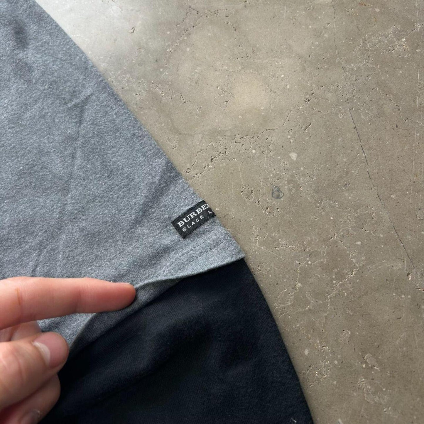 Burberry Black Label Layered Cotton Henley T Shirt M