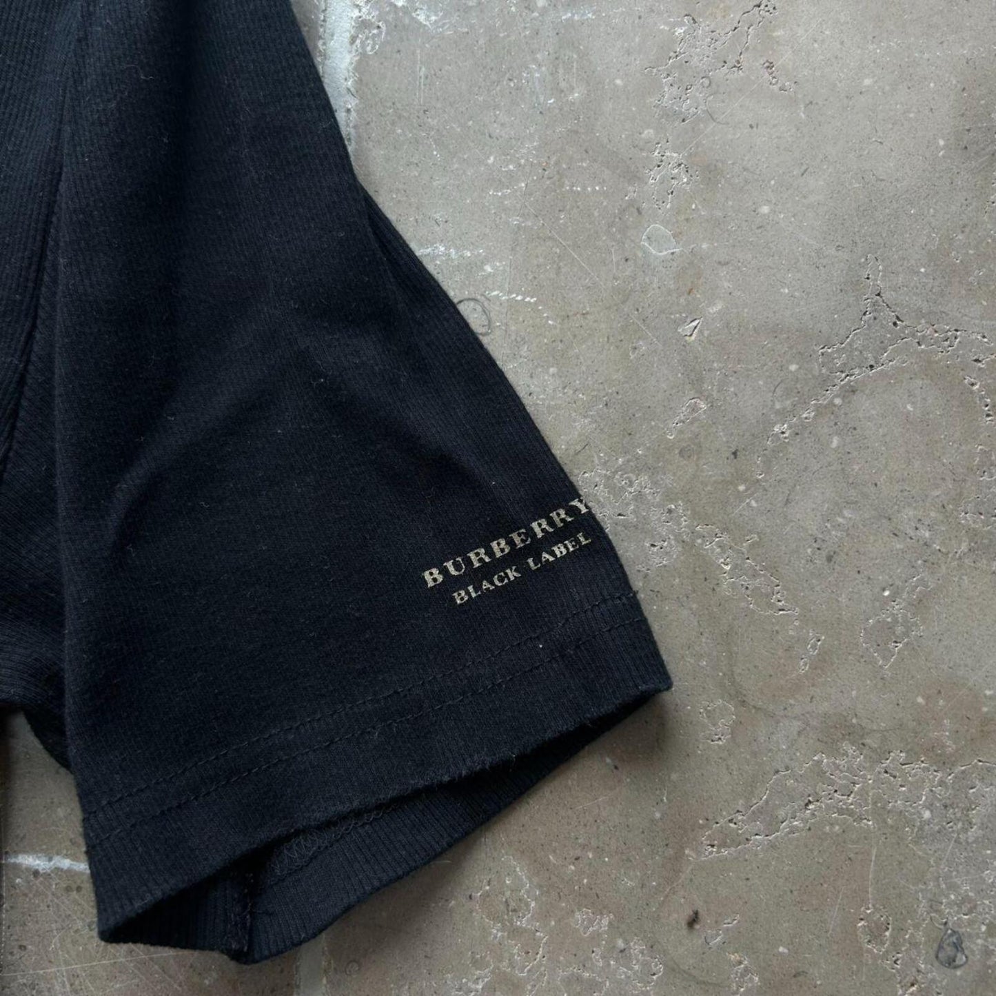 Burberry Black Label Nova Check Ribbed Henley T Shirt S